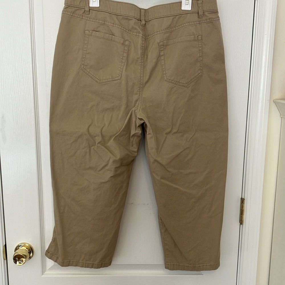 Your favorite stretch tan Capri pants, size 18 - Picture 4 of 5